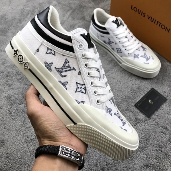 

a4 fashion wild casual lace men's shoes personality sports luxury men's shoes original box packaging zapatos hombre, Black