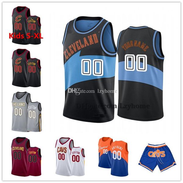 

пользовательский андре драммонд 3 кливленд нба cavalier шорты lebron 23 джеймс 2 sexton дарий 10 garland kevin 0 любовь баскетбольное, Black