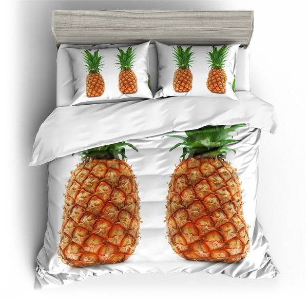 Thumbedding Dropship A Pair Of Pineapple Bedding Sets Queen Fruit