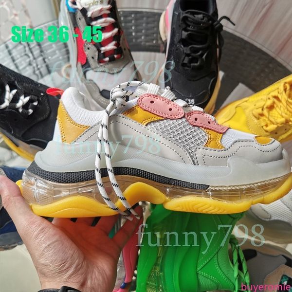 

2019 tess s paris track men women chaussures triple s clunky sneakers casual shoes authentic designer shoes [air cushion