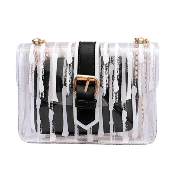 

maison fabre transparent bag pvc woman waterproof shoulder bag buckle crossbody phone 2020 fashion ladies casual handbags