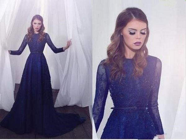 

2019 new lace evening dresses long sleeves formal gowns new arrival dresses evening wear backless prom dresses vintage evening gowns, Black;red