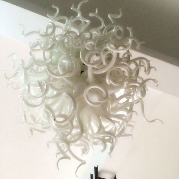 

100% mouth blown borosilicate european style new designer white colored wedding home decoration murano gass chandelier