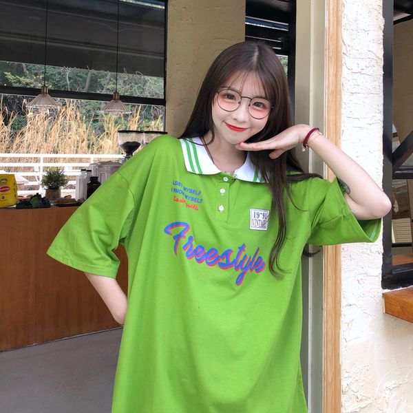 

t-shirt women cotton 2020 summer hipster fashion chic collar avocado lettered print short sleeve camisa feminina, White