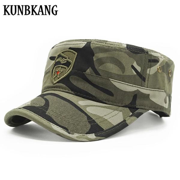 

kunbkang new eagle cap вышивка мужских бейсболок камуфляж snapback шляпа tactical bone хлопок армии ca flat top caps hat vovzc, Black;white