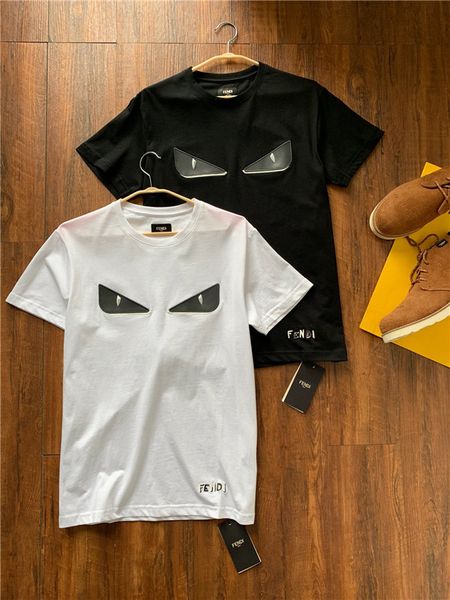 

19 new italian brand fend de ign eye embroidery pattern t hirt men and women fa hion treet windbreaker weat hirt outdoor t hirt