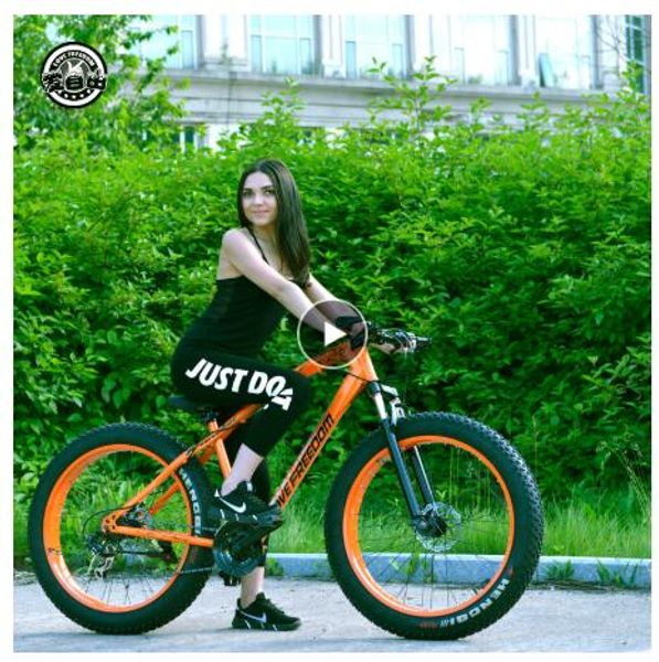 

love om 7/21/24/27 speed mountain bike 26 * 4.0 fat tire bikes shock absorbers bicycle delivery snow bike