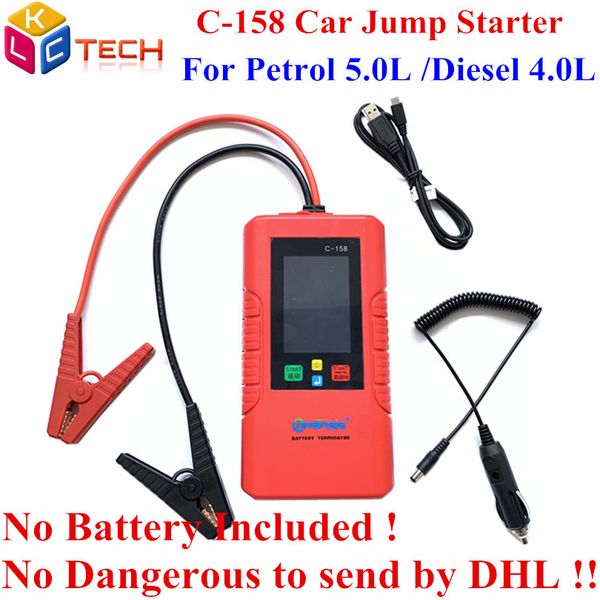

3pcs dhl powerful c-158 12v car battery jump starter c158 engine emergency battery charger power bank starter forgasoline/diesel