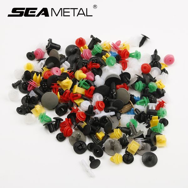 

car clips auto fastener 200pcs repair tools clip universal mixed door auto fastener rivet bumper panel fender liner car-styling