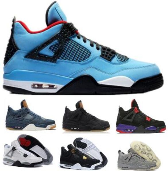 

Hot Basketball Shoes 4 4s Mens Womens IV Black Cement Kaws Bred Denim Cactus Jack Alternate Eminem 2018 Travis Designer Sport Sneaker Shoe