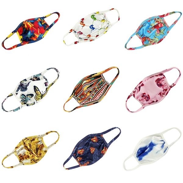 

individual bag 5 color designer printed mask 3-12 years kids black face er pm2.5 mouth masks reusable washable protective chi #191