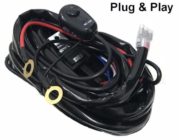 

wire relay harness kit with switch / wiring loom harness kit with fuse & relay for offroad led driving work light 12v 24v