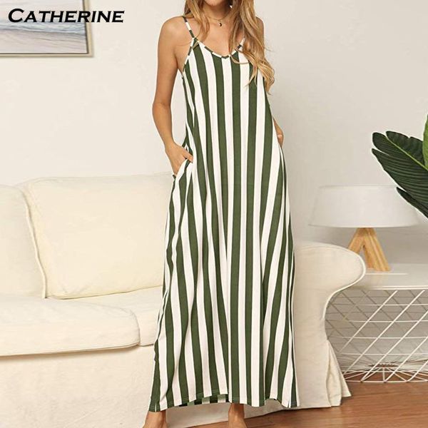 

летнее платье женщины полосатая печать рукавов с плеча платье вечерняя вечеринка жилет империя пояса женщины 2020 vestidos#j3, Black;gray