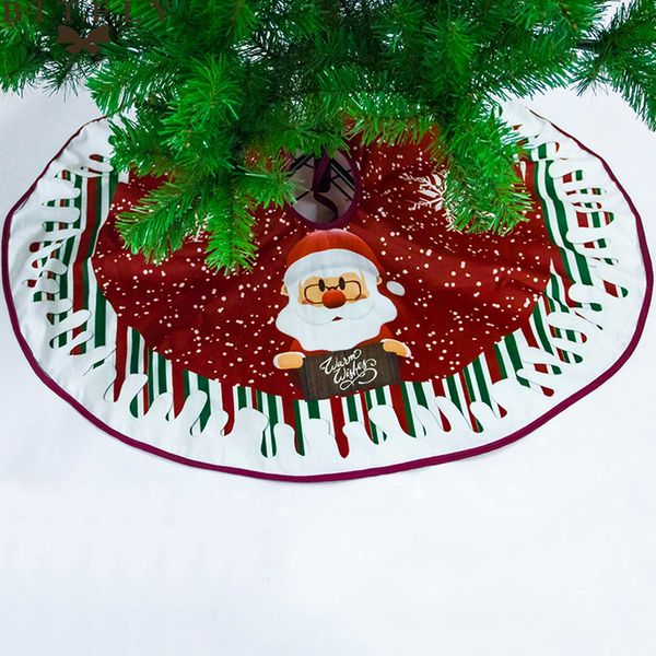 

90cm christmas tree skirt merry christmas santa elk tree skirt gift carpet ornaments home non-woven xmas