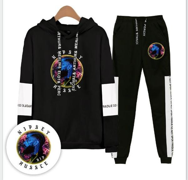 

подросток толстовки брюки 2 шт. спортивные костюмы desinger nipsey hussle мужские eslatic лоскутные спортивные костюмы весна повседневная од, Gray