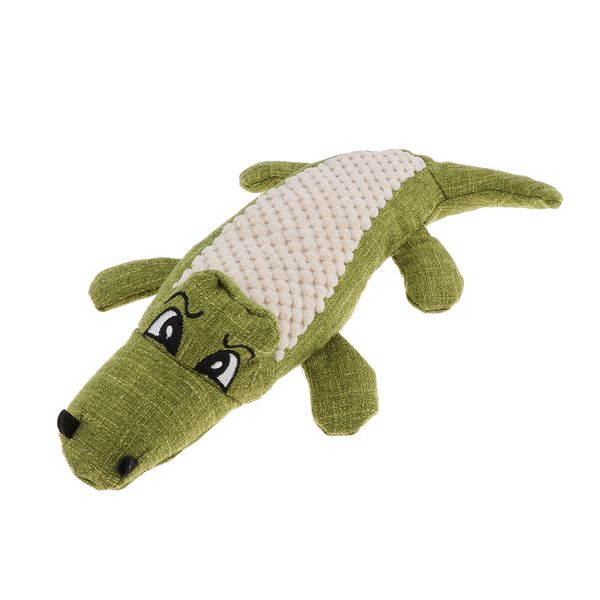 

dog and cat plush chew toy, non-toxic squeaky squeaker bite toy for puppy ( crocodile