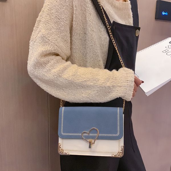 

new sen-style fashion retro small square bag wild fashion chain cross-body bag