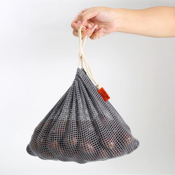 

reusable drawstring shopping bag cotton grocery storage packing vegetables fruit harness pocket bags baskets new
