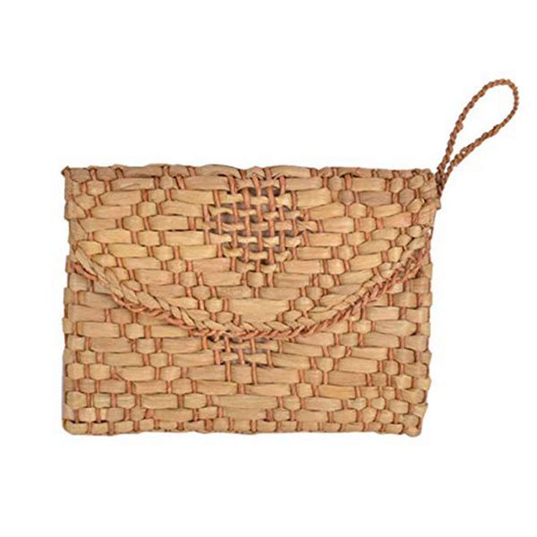 

straw clutch purse women wristlet clutch handbag envelope bag large wallet summer beach bag