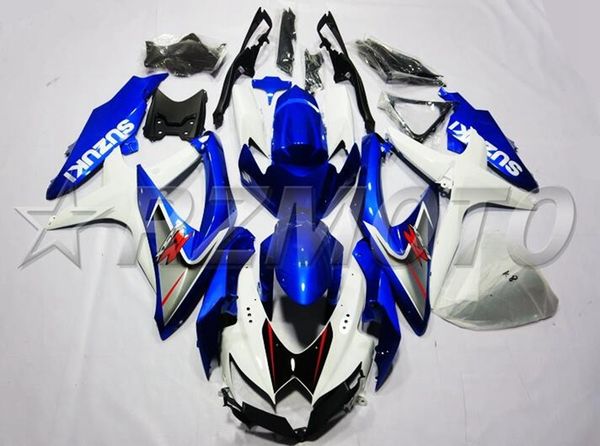 

injection mold new abs motorcycle fairings kit fit for suzuki gsx-r600 gsx-r750 600 750 k8 2008 2009 2010 08 09 10 blue white