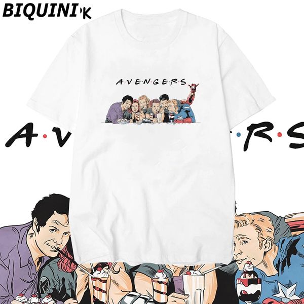 

endgame friends t shirt men marvel summer men t-shirt short sleeve brand tee shirt &tees streetwear, White;black
