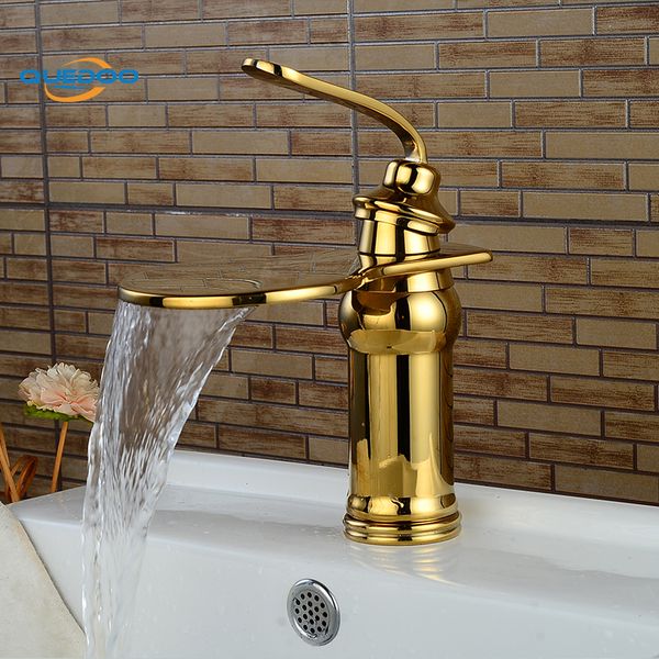 

bath basin faucet brass gold finished faucet sink mixer tap vanity cold water bathroom faucets