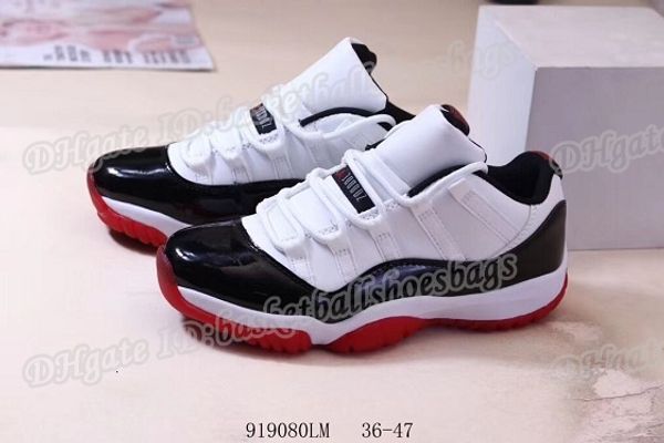 

white low bred 11 space jam men ladies basketball shoes jumpman 11s university red black true red women sneaker mens designer trainer av2187