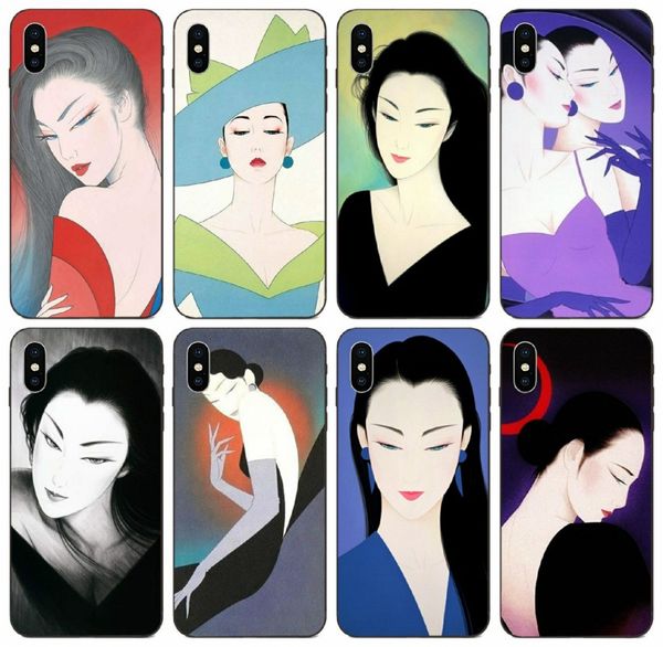 

[tongtrade] oriental women in japanese painters classic case for iphone 11 pro x xs max xr 8 7 6s 5s 5c samsung m30 m40 huawei mate 30 case