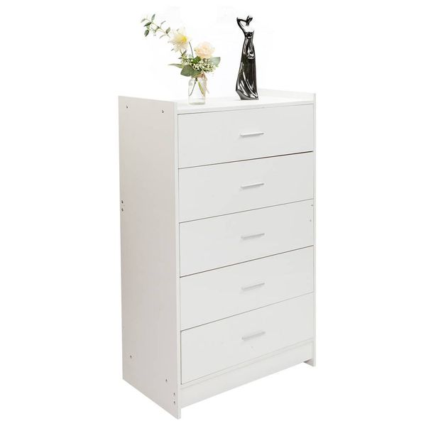 

multiple finish 5-drawer chest / drawer cabinet white