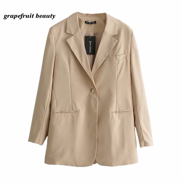 

female suits blazer jacket vintage light khaki color women suits breasted star with justin bieber's girl the same clothes, White;black