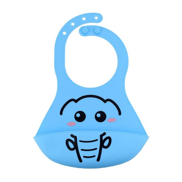 

waterproof silicone infant baby bibs w/food catching pocket comfortable