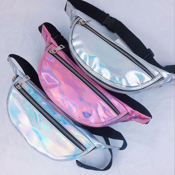 

women casual travel waist fanny pack money belt wallet glitter bum pouch bags