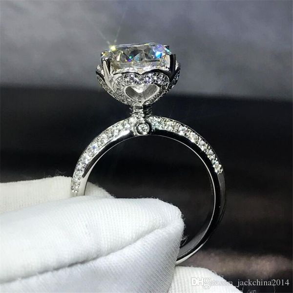 

sparkling cute band ring for girls new arrival luxury jewelry real 100% 925 sterling silvber round shape z cz diamond women crown ring, Slivery;golden
