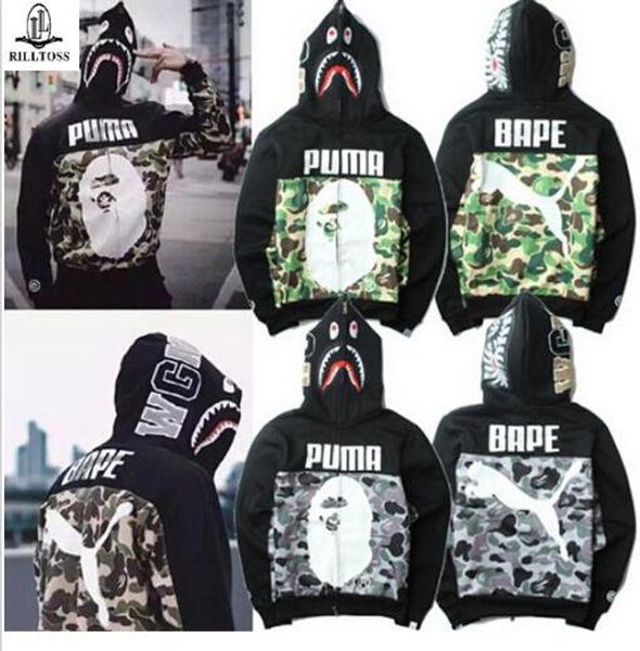 

wholesale new hooded print jacket camouflage men's hoodie us hooded jacket, Black