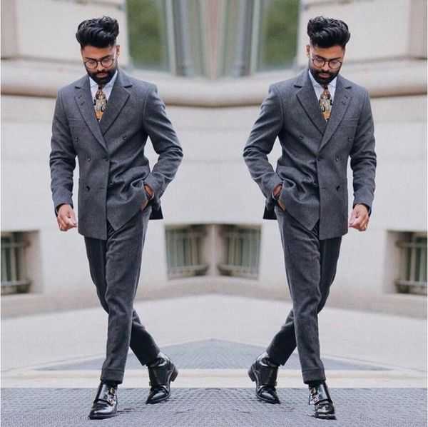 

new arrival side vent wedding tuxedos notched lapel groom tuxedos groomsman wear custom made 2 pieces men's formal suits(jacket+trouser, Black;gray