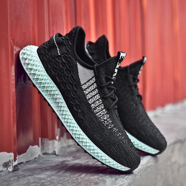 

breathable 2020 new trend men's walking shoes sneakers for men damping gym trainers outdoor jogging athletic big size 39-47, Black