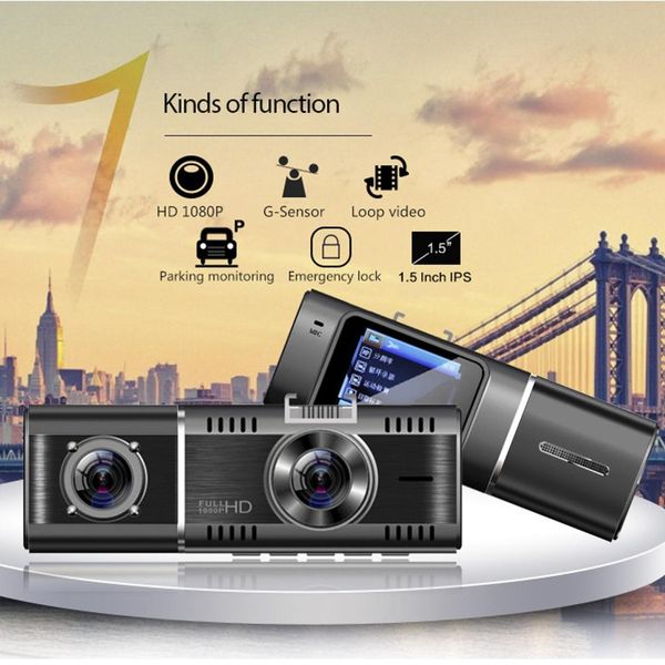 

new 1.5 inch car dvr dash cam double lens 1080p hd in car dashboard camera driving video recorder vdr