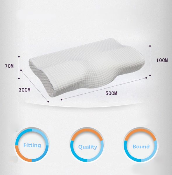 

orthopedic latex magnetic 50*30cm white color neck pillow slow rebound memory foam pillow cervical health care pain release