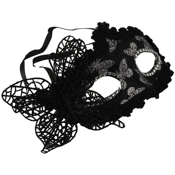 

practical boutique black butterfly decoration women venetian hollow masquerade eye face mask party ball prom halloween