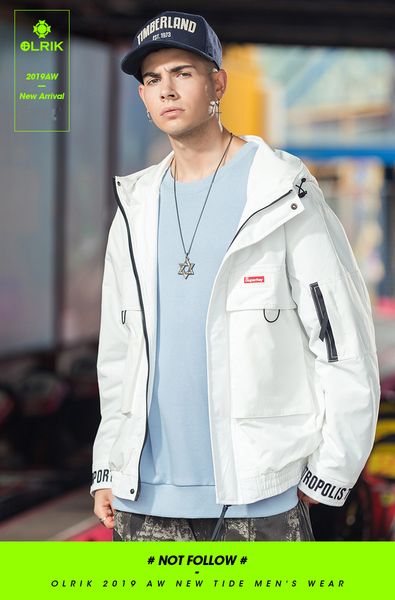 

fashionable men's wear generous and simple men's wear autumn and winter new men's jacket, Black