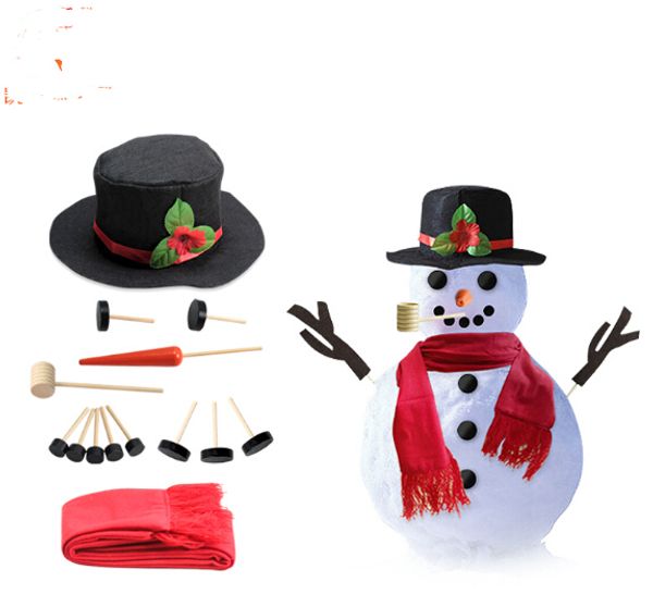 

wholesales big christmas snowman dress set christmas decorations party supplies