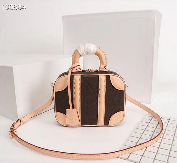 

original designer luxury handbags purses mini luggage bag women brand tote flower valisette bb bag real leather shoulder bags