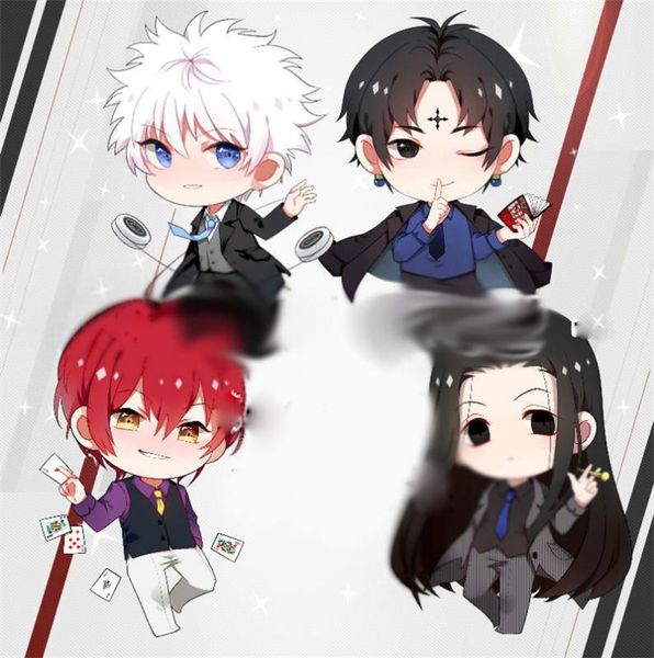 

anime x cartoon printed pendant keychain acrylic keyring cosplay prop backpack decor for women men gift, Silver