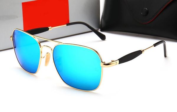 

mens sunglasses designer glasses personality square frame sunglasses driving travel goggles 2168 with case and box, White;black