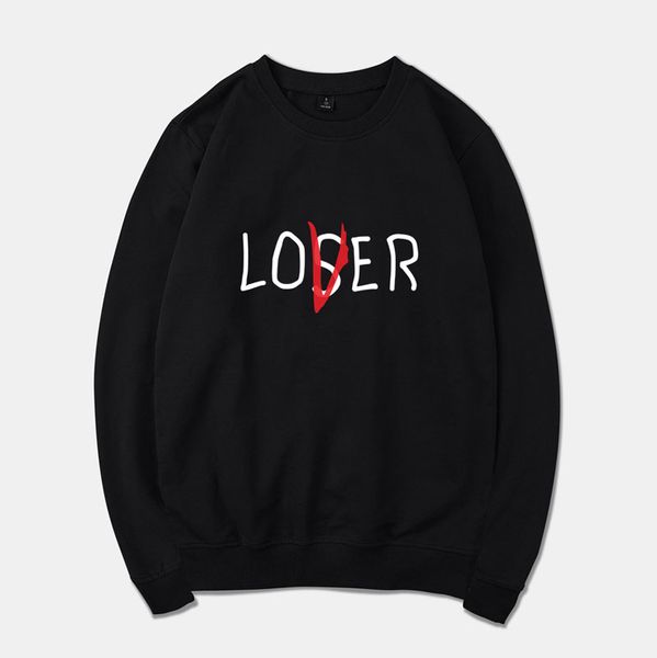 

harajuku streetwear stephen king's it pennywise men/women sweatshirt letter fashion tracksuit loose unisex, Black