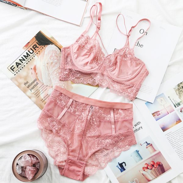 

sexy bra set бинты классический розовый бюстгальтер set lingerie push up brassiere кружева белье установить sexy высокой талией трусы для же, Red;black