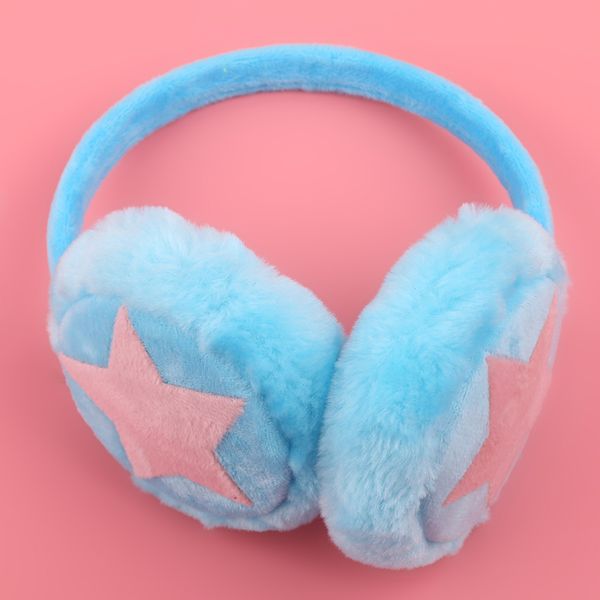 

multicolor регулируемая зима ухо теплые наушники для детей star плюшевые fur уха muff взрослых уха обложка cute повязка подарок для девушки, Blue;gray