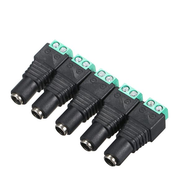 

5pcs dc 5.5mm*2.1mm female male power plug adapter monitor weld-plug socket dc-g01