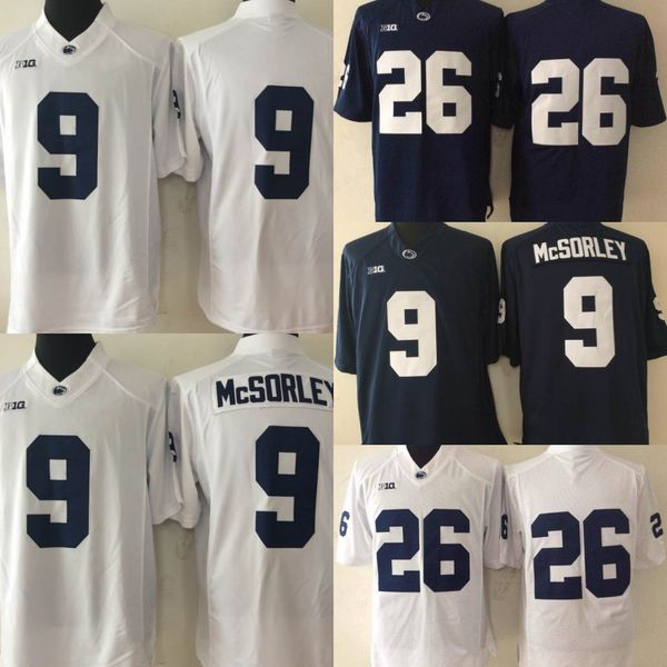 

Youth Penn State Nittany Lions Jerseys #9 Trace McSorley 26 Saquon Barkley Navy Blue White Cheap College Stitched Football Jerseys