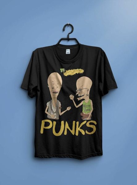 

vintage 1995 beavis butthead all over print t shirt medium m mtv 90s all sz, White;black